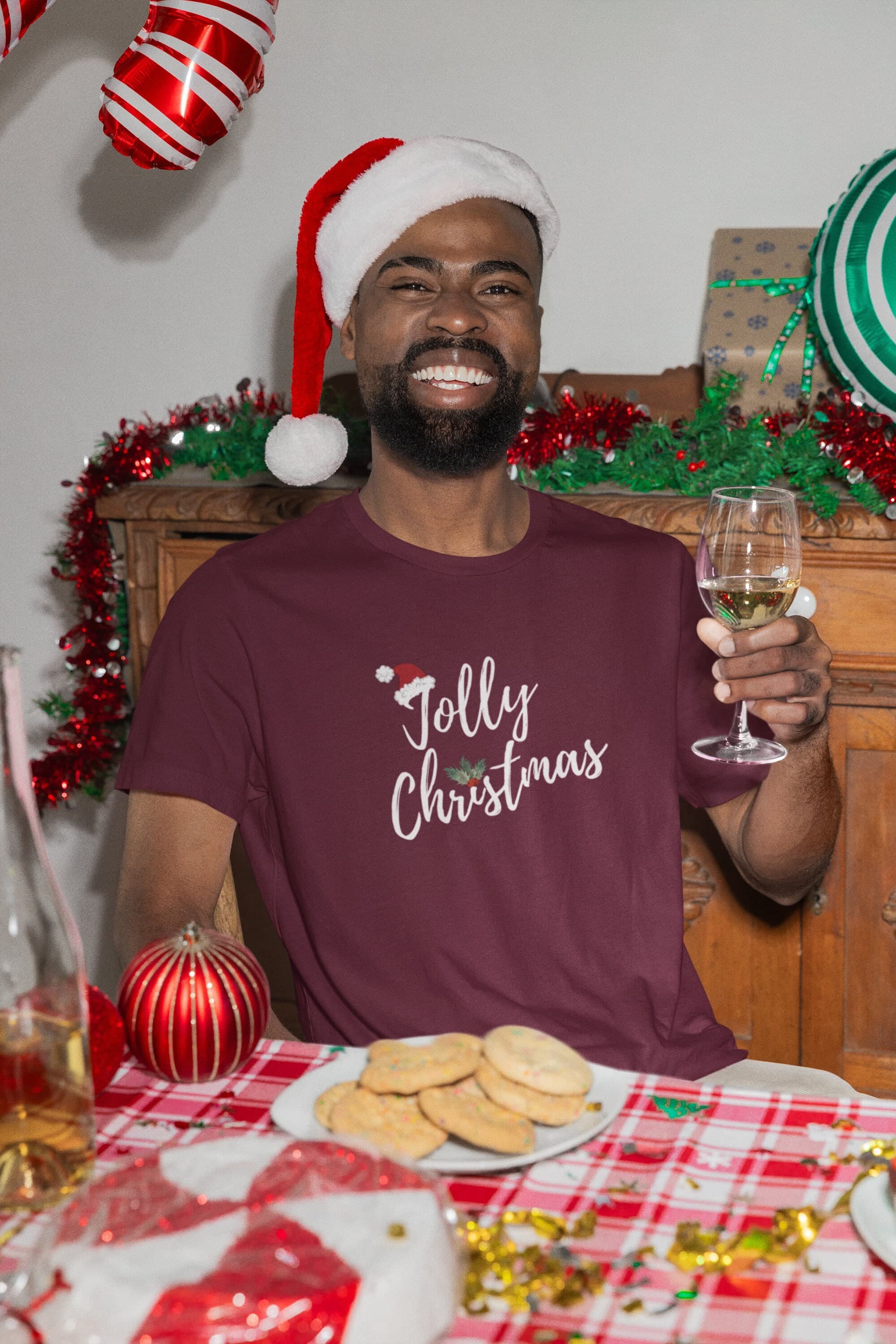 Men - Christmas Shirts for Men, Christmas Tee, Merry Christmas, Jolly Christmas, Funny Christmas, Cute Christmas Shirts, Holiday Tee