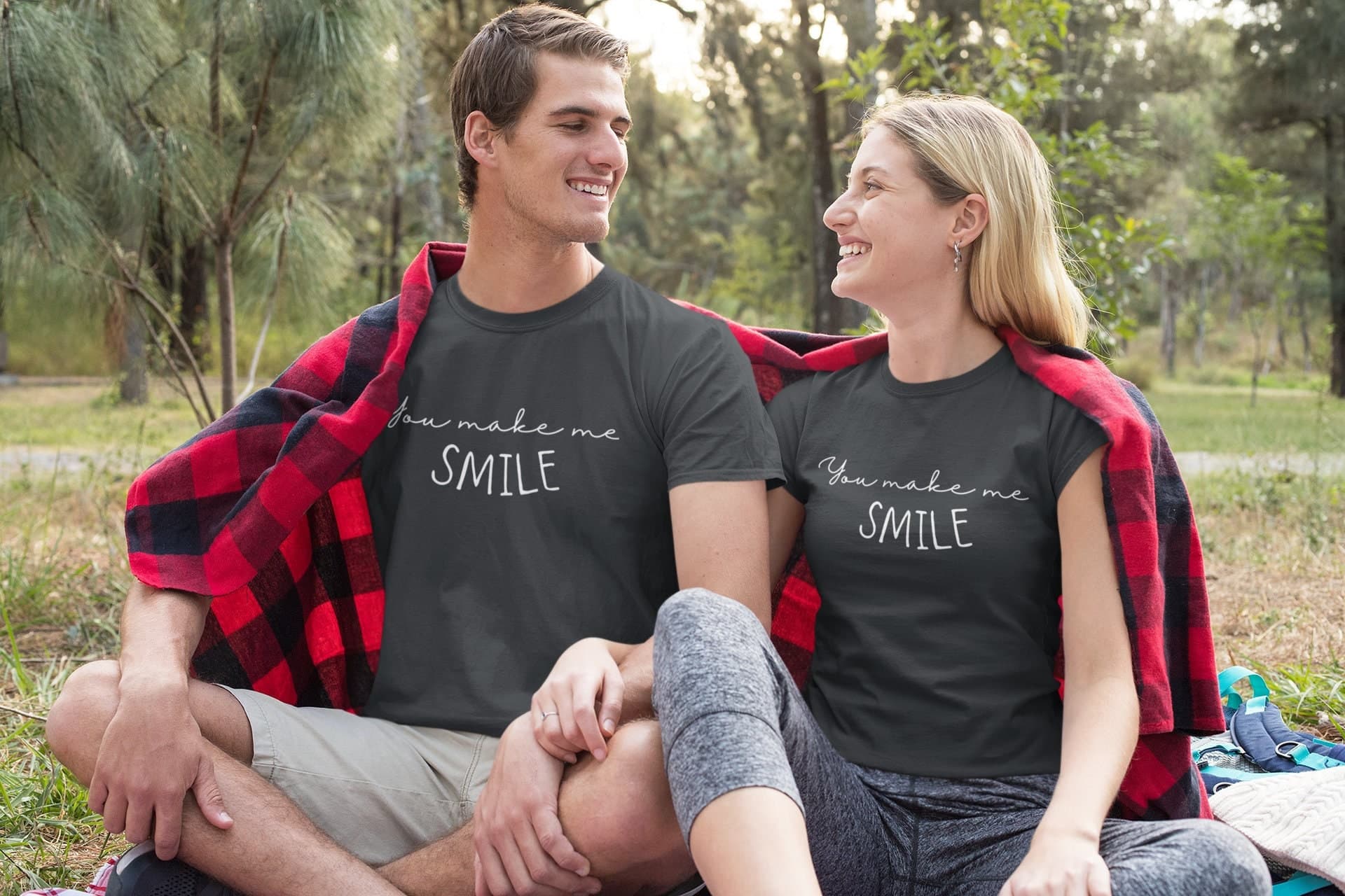 Couple T-Shirts - You Make Me Smile