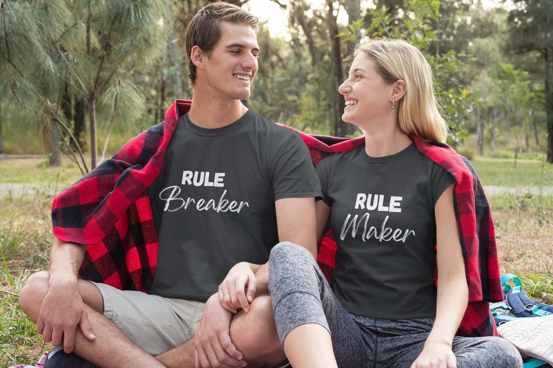 Couple T-Shirts - Rule Breaker, Rule Maker, Rules Do Not Apply