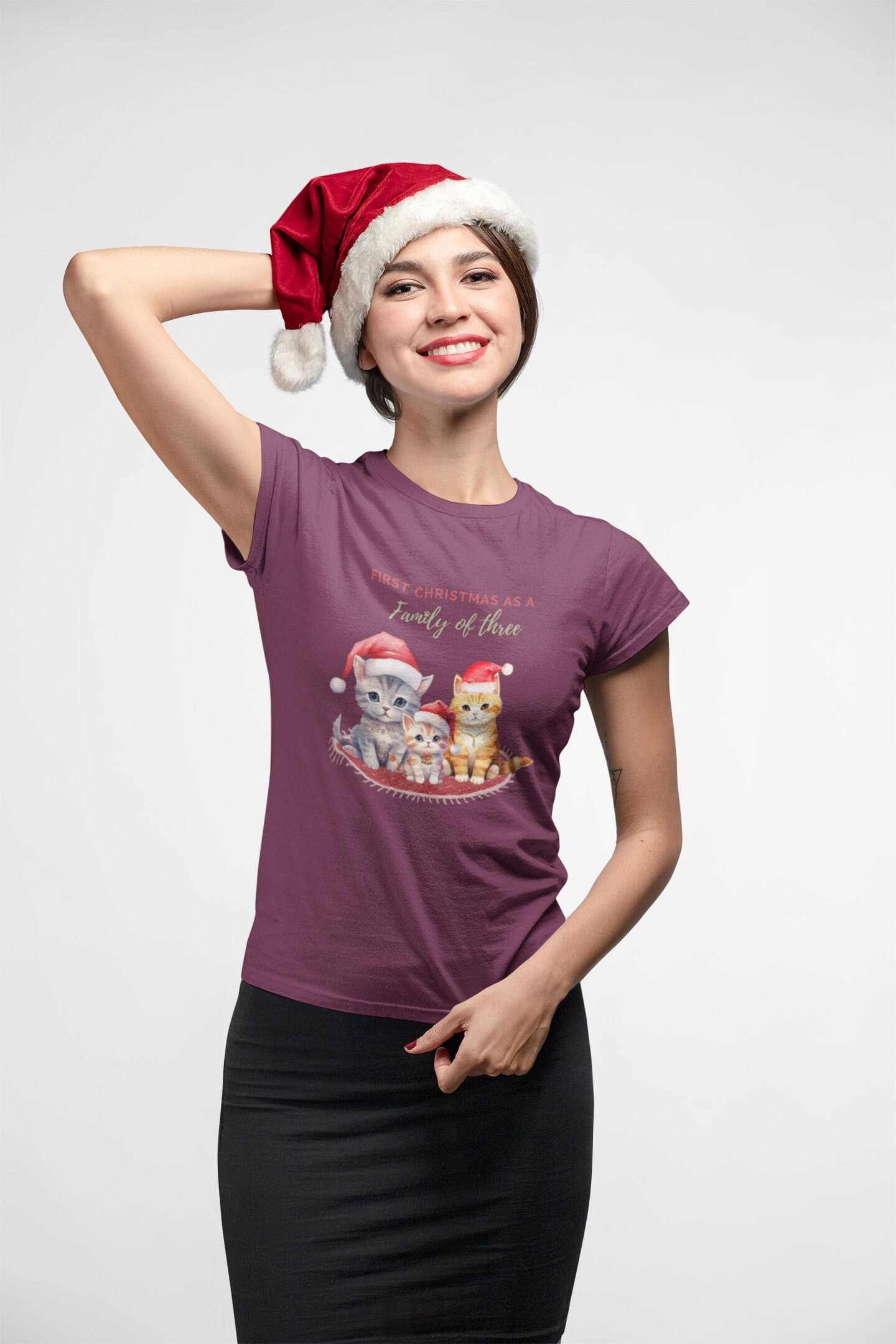 Family of Three, Christmas Shirts for Women, Christmas Tee, Funny Christmas, Cute Christmas Shirts, Holiday Tee, Family Christmas