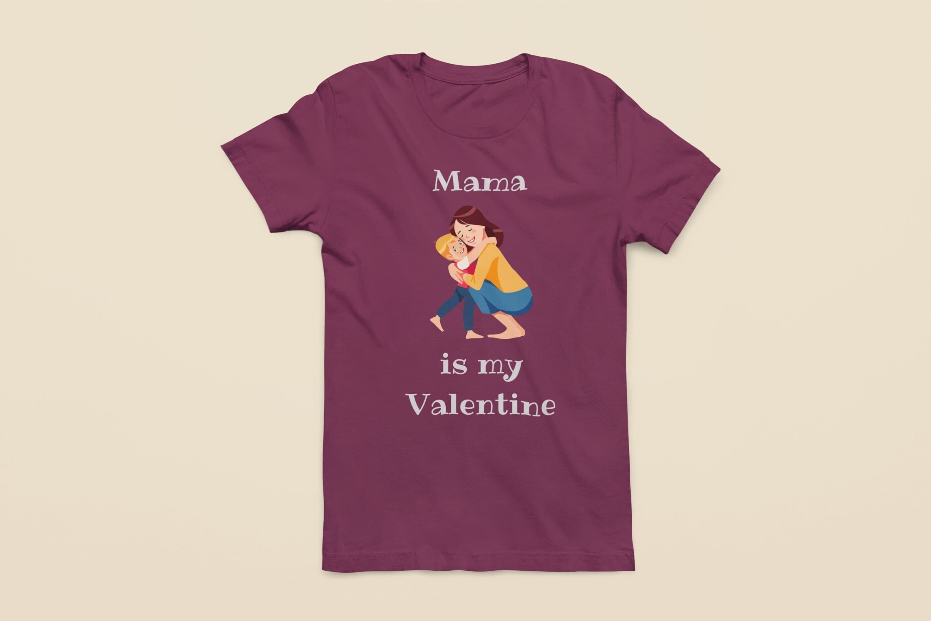 Valentine's Day Mama T-Shirt - 'Mama is My Valentine' - Cute Infant & Toddler Valentine's Tee - Perfect for Baby's First Valentine's Day