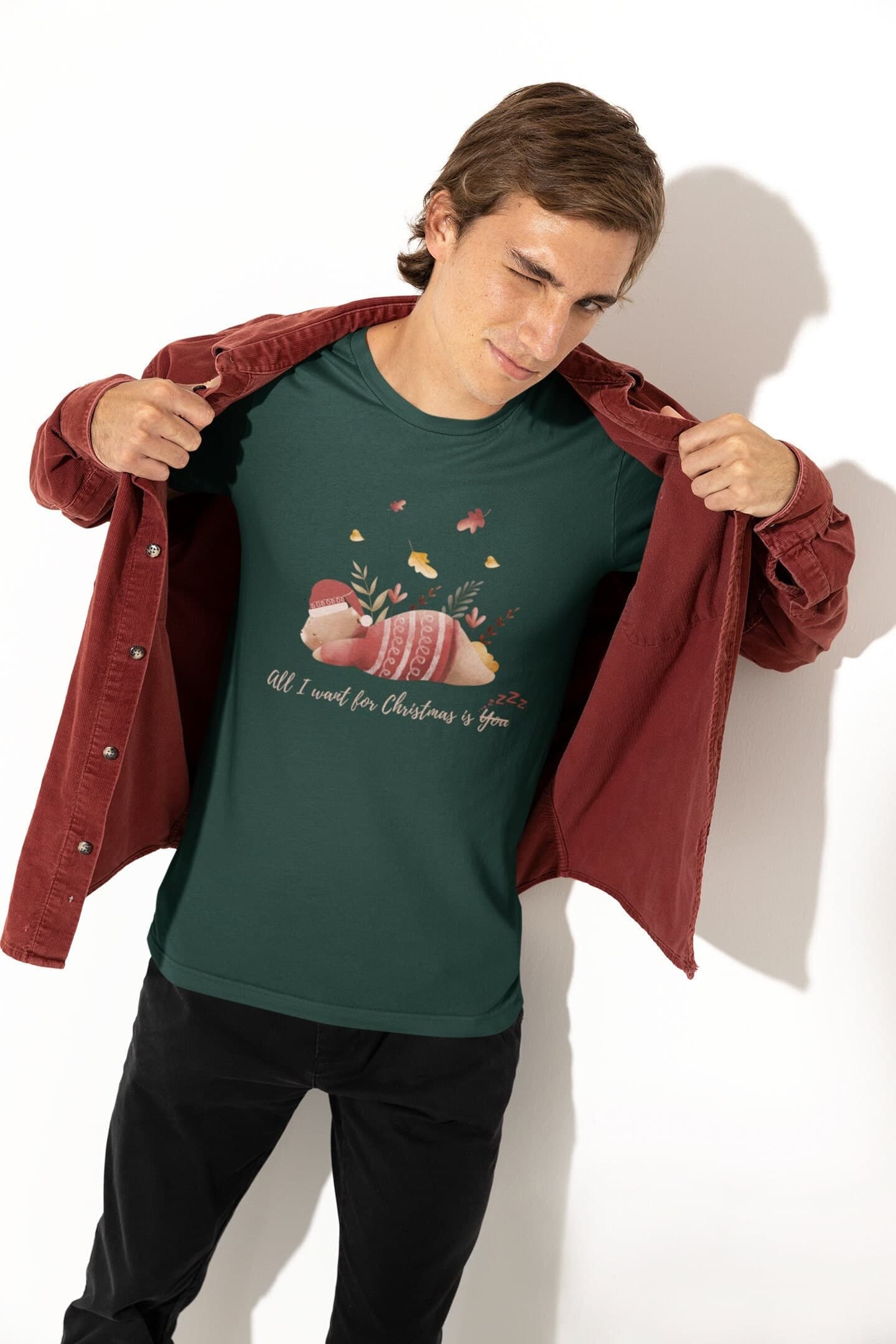 All I want for Christmas is You, Christmas Shirts for Men, Funny and Cute Shirts, Holiday Tee