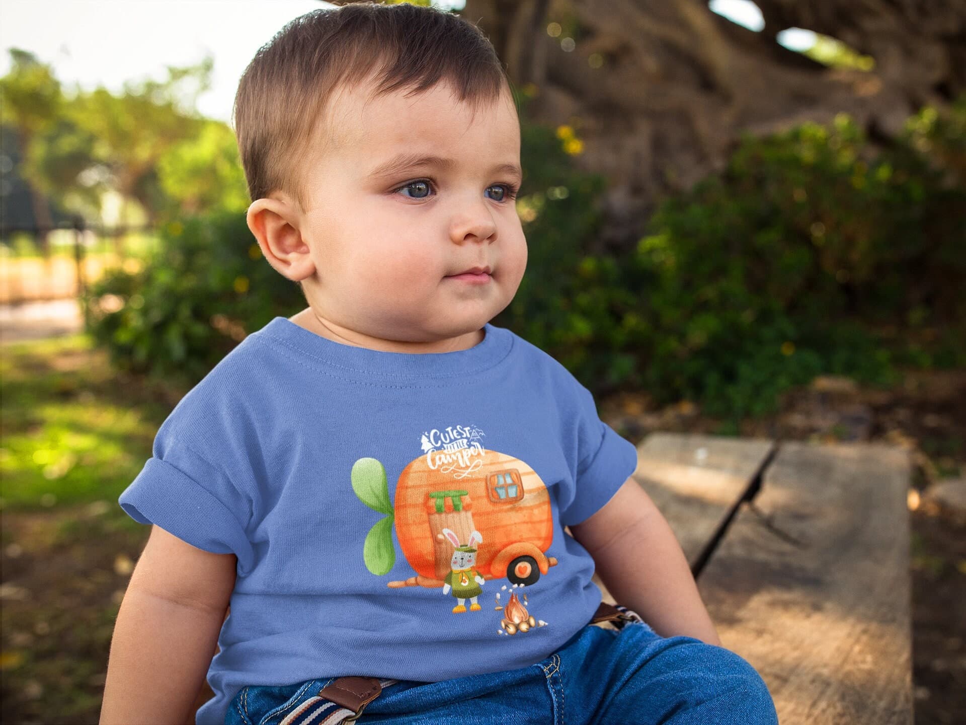 Cutest Little Camper, Outdoor T-Shirts for Toddlers, Kids