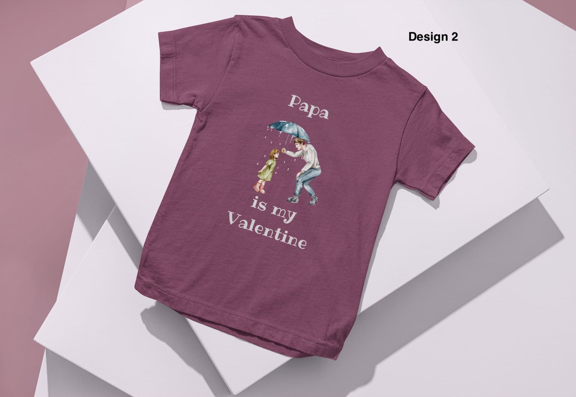 Papa is my Valentine, Valentine's Day T-Shirts for infants toddlers