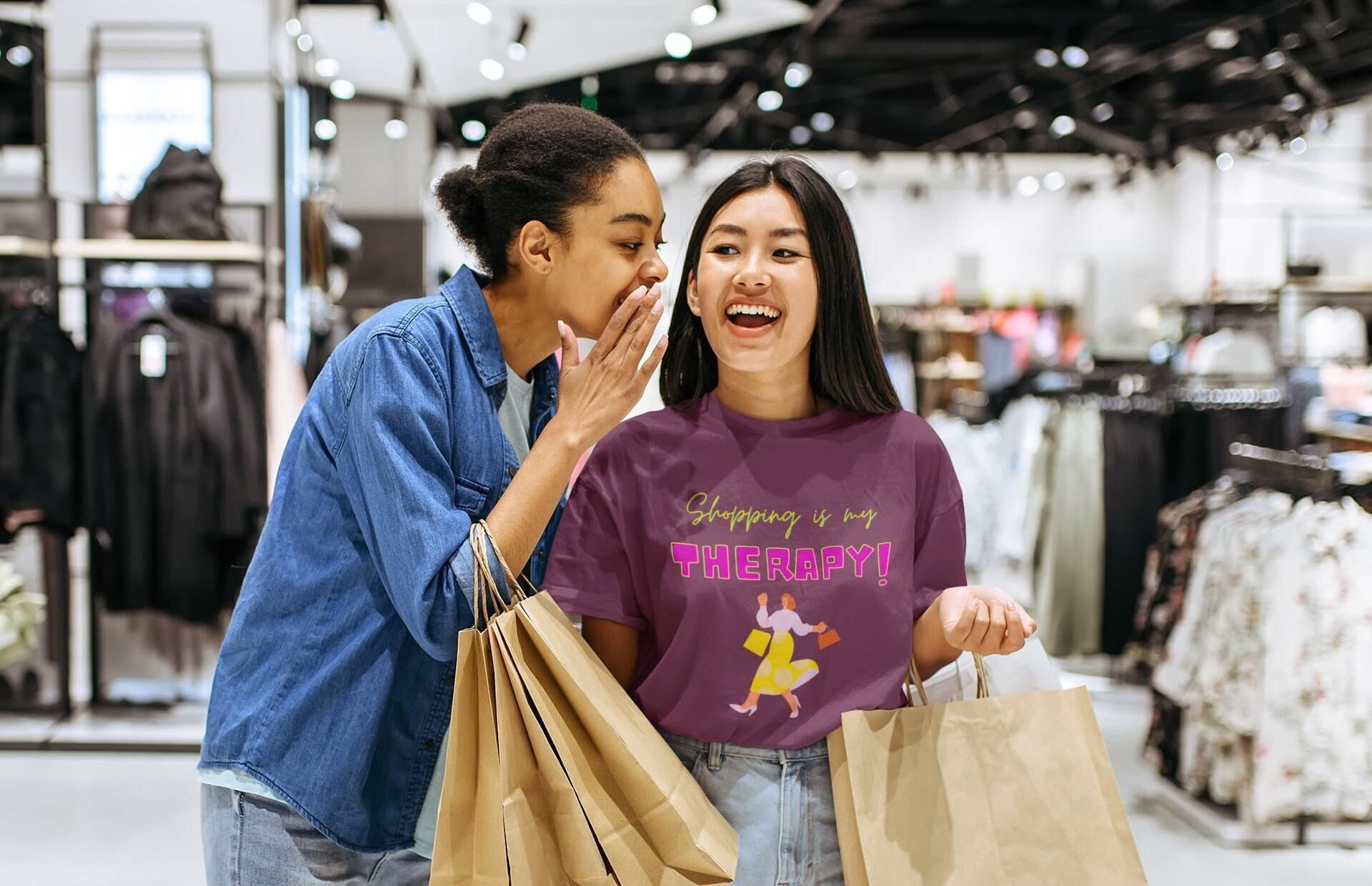 Shopping is my Therapy, T-Shirts for Women, Me time shirts