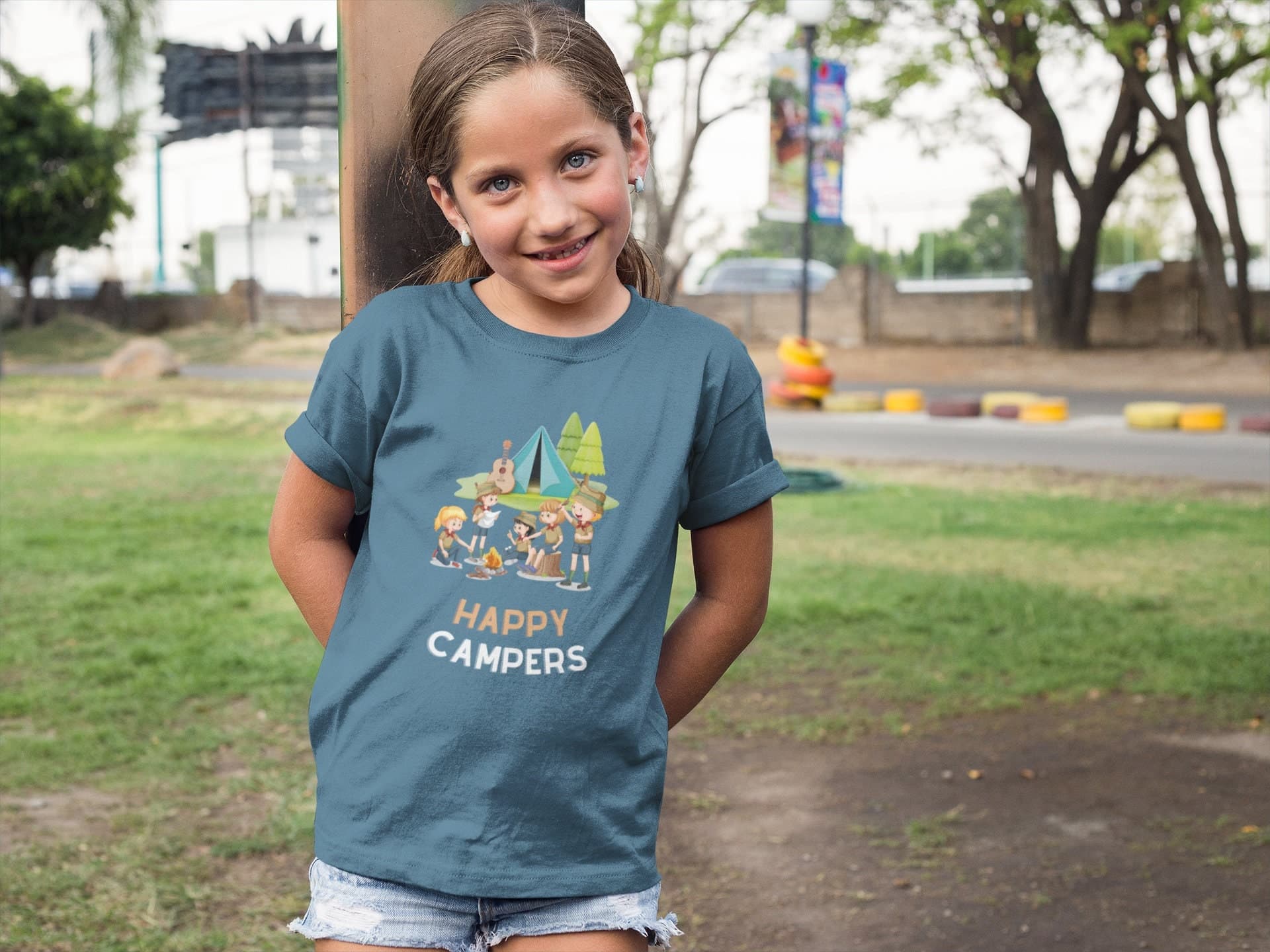 Happy Campers, Outdoor T-Shirts for youth, kids